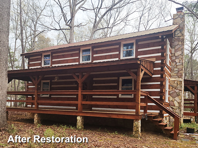 Log home restoration in Midlothian, VA