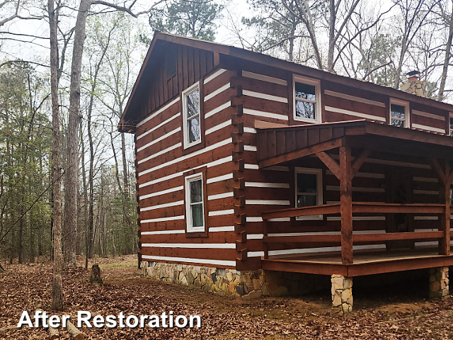 Log home restoration in Midlothian, VA