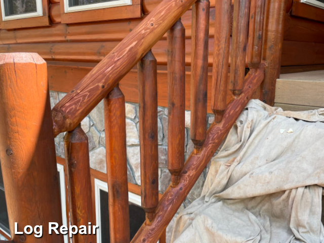 Log home restoration in Nebo, NC