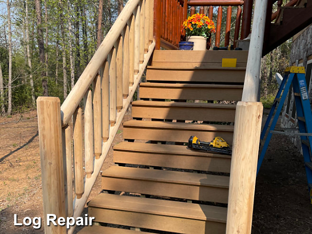 Log home restoration in Nebo, NC