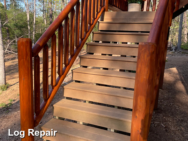 Log home restoration in Nebo, NC