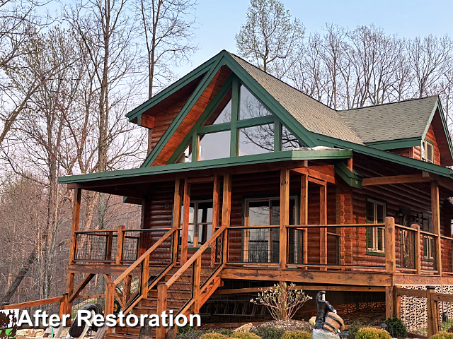 Log home restoration in Nebo, NC