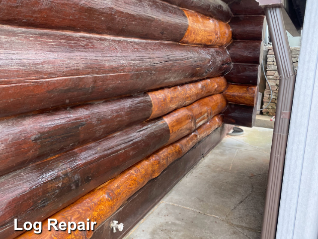 Log home restoration in New London, NC