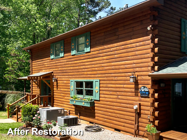 Log home restoration in Ridgeway, SC