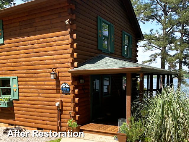Log home restoration in Ridgeway, SC