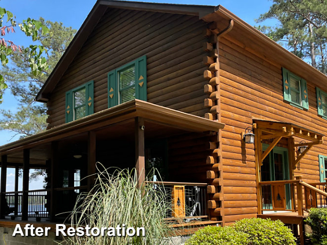 Log home restoration in Ridgeway, SC
