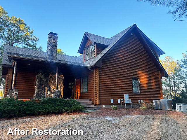 Log home restoration in Vass, NC