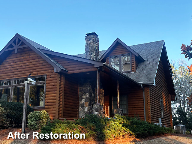 Log home restoration in Vass, NC