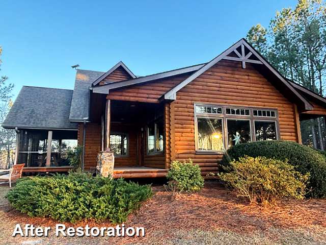 Log home restoration in Vass, NC