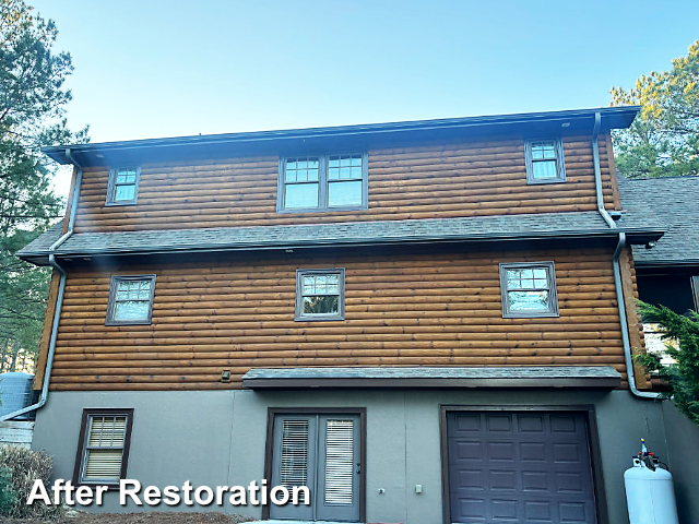 Log home restoration in Vass, NC
