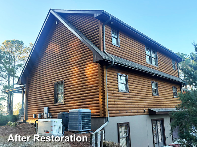 Log home restoration in Vass, NC