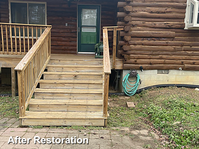 Log home restoration in Wendell, NC